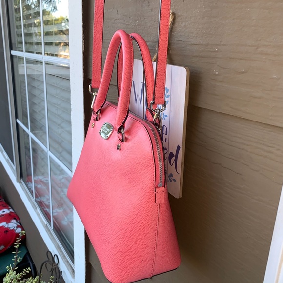 New Michael Kors Cynthia Domed Satchel Saffiano Retail $298 - Picture 5 of 11